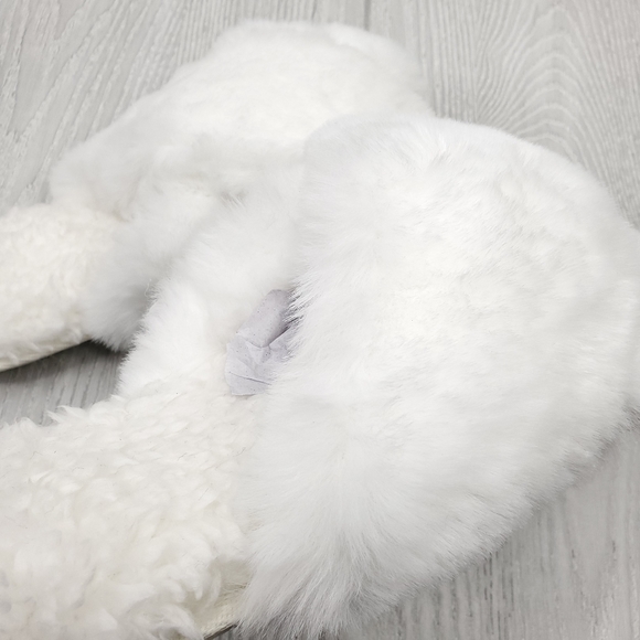 Lemon Faux Fur Criss Cross Slide House Slippers - Picture 6 of 7